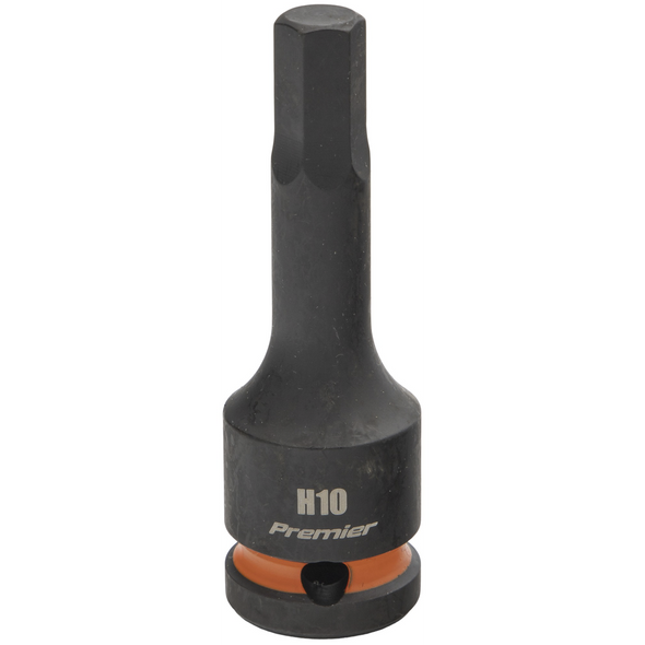 Sealey 1/2"Dr Impact Torx Bit Socket H10 (Orange Coded Ring)