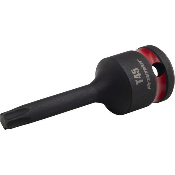 Sealey 1/2"Dr Impact Torx Bit Socket T45 (Red Coded Ring)