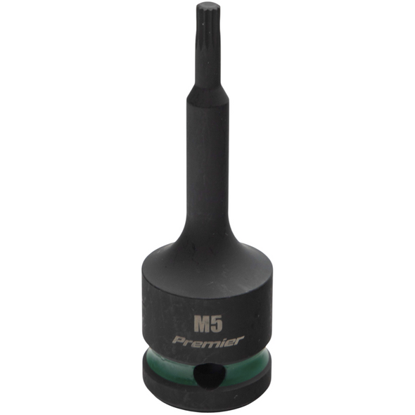 Sealey 1/2"Dr Impact Spline Bit Socket M5 (Green Coded Ring)