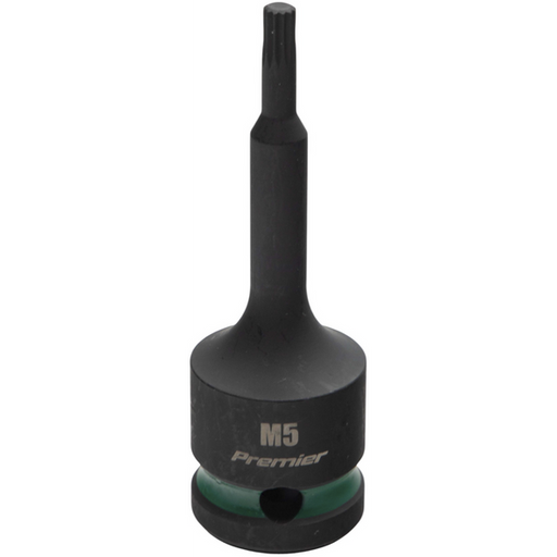 Sealey 1/2"Dr Impact Spline Bit Socket M5 (Green Coded Ring)
