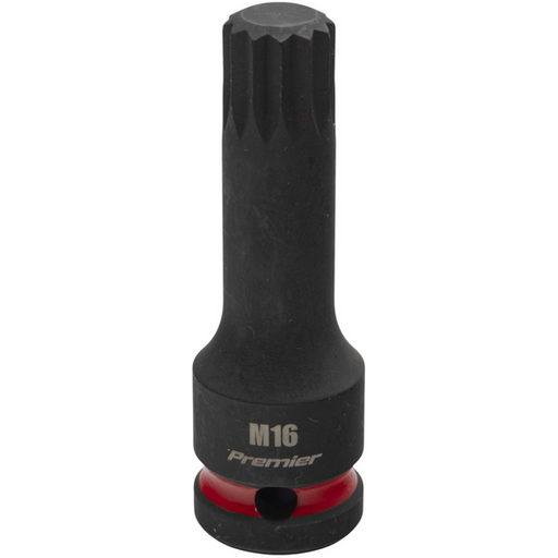 Sealey 1/2"Dr Impact Spline Bit Socket M16 (Violet Coded Ring)