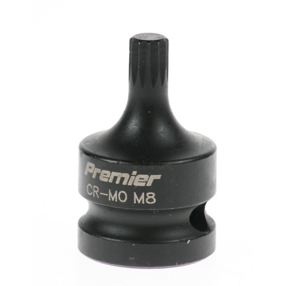Sealey Impact spline socket bit (m8) 1/2"dr
