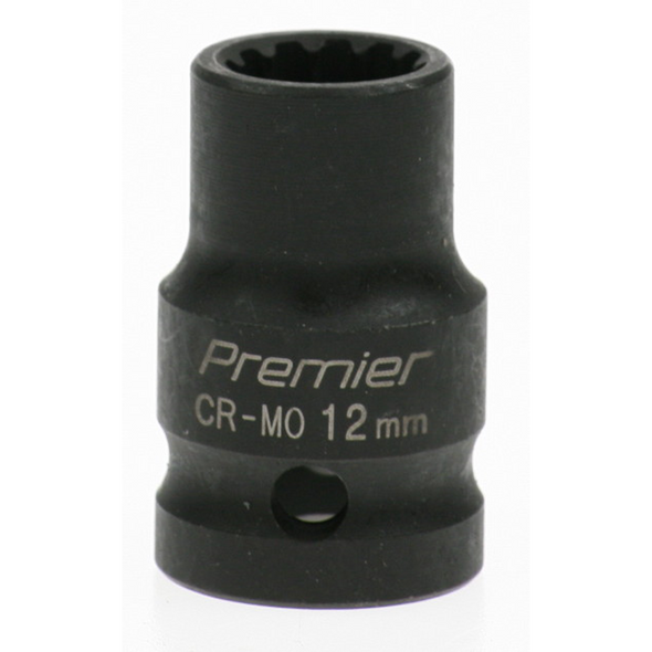 Sealey Impact socket 12mm 1/2"dr 'total drive'