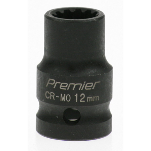 Sealey Impact socket 12mm 1/2"dr 'total drive'