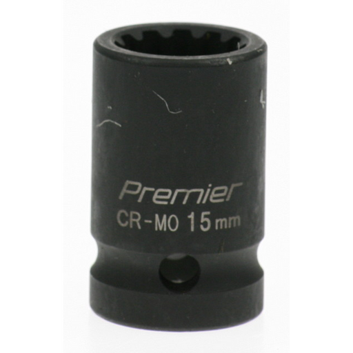 Sealey Impact socket 15mm 1/2"dr 'total drive'