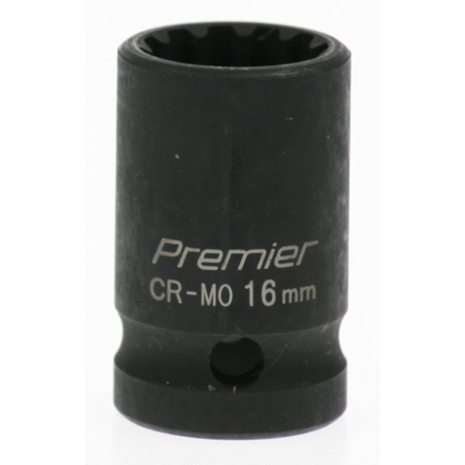 Sealey Impact socket 16mm 1/2"dr 'total drive'