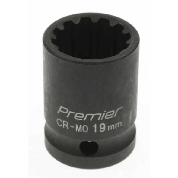 Sealey Impact socket 19mm 1/2"dr 'total drive'