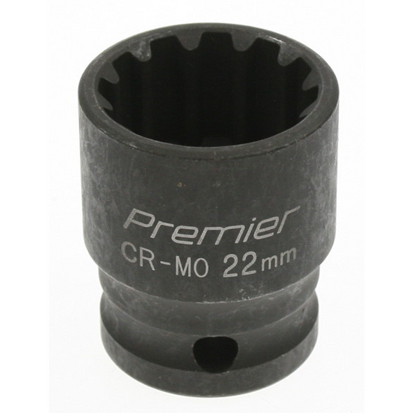 Sealey Impact socket 22mm 1/2"dr 'total drive'
