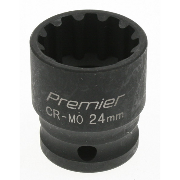 Sealey Impact socket 24mm 1/2"dr 'total drive'