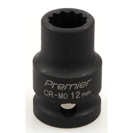 Sealey Impact socket 1/2"dr 12mm (12pt)
