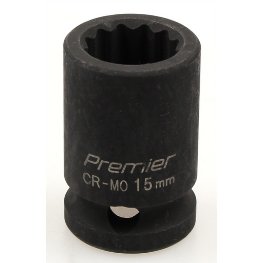 Sealey Impact socket 1/2"dr 15mm (12pt)