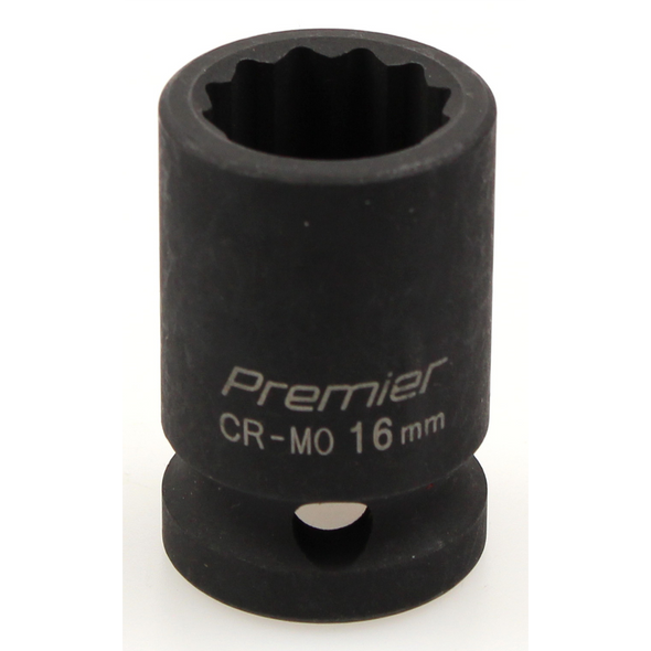 Sealey Impact socket 1/2"dr 16mm (12pt)
