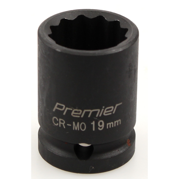 Sealey Impact socket 1/2"dr 19mm (12pt)