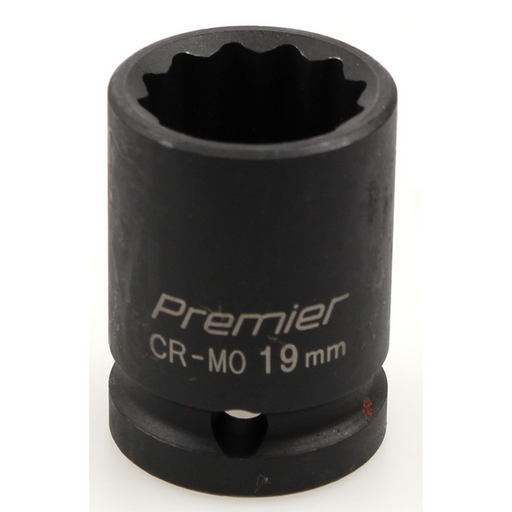 Sealey Impact socket 1/2"dr 19mm (12pt)