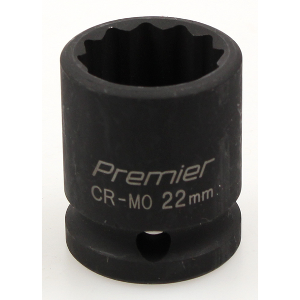Sealey Impact socket 1/2"dr 22mm (12pt)