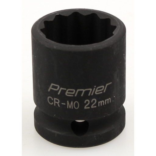 Sealey Impact socket 1/2"dr 22mm (12pt)