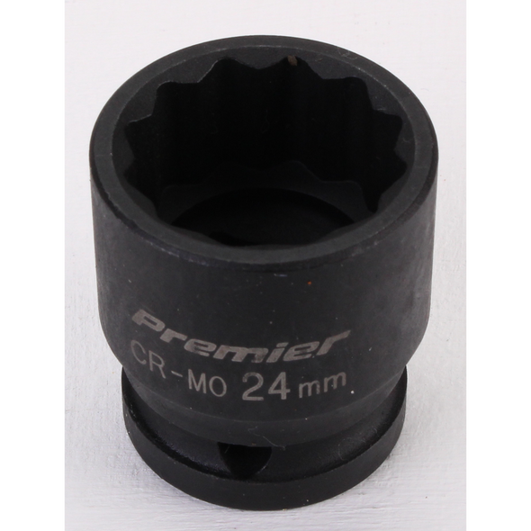 Sealey Impact socket 1/2"dr 24mm (12pt)