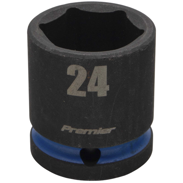 Sealey 1/2"Dr Impact Socket 24mm (Blue Coded Ring)