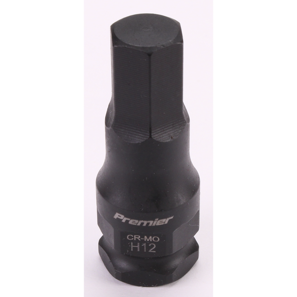 Sealey 3/8"Dr Impact Hex Socket Bit 12mm