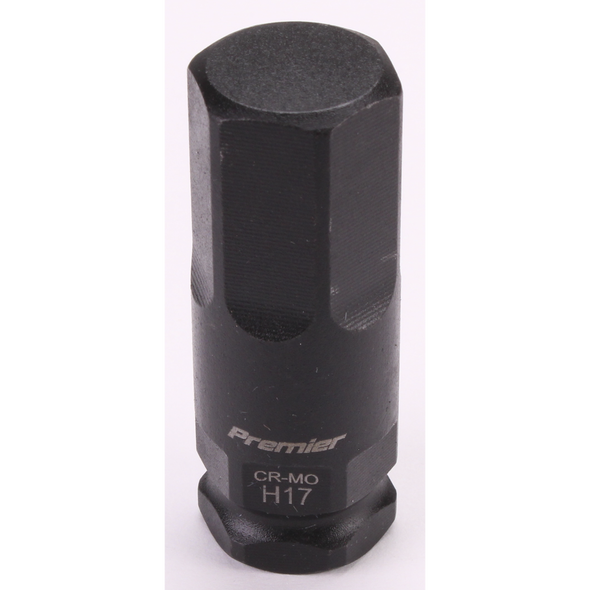 Sealey 3/8"Dr Impact Hex Socket Bit 17mm