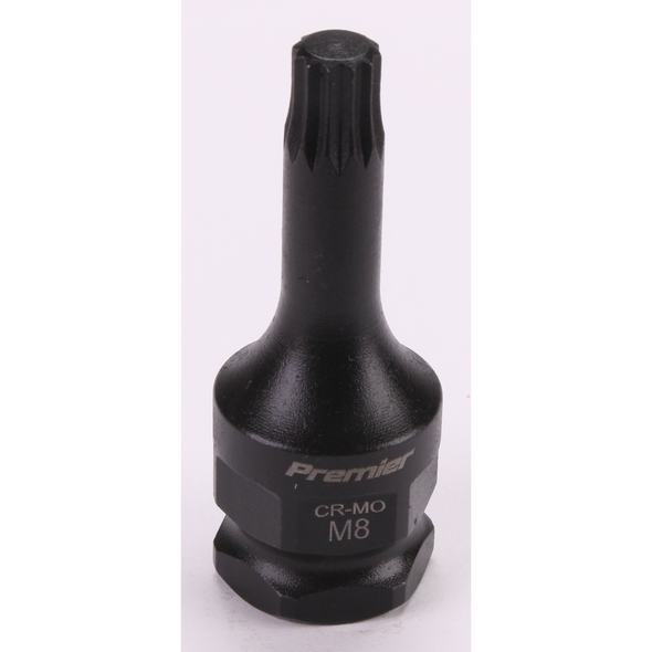 Sealey 3/8"Dr Impact Spline Socket Bit M8