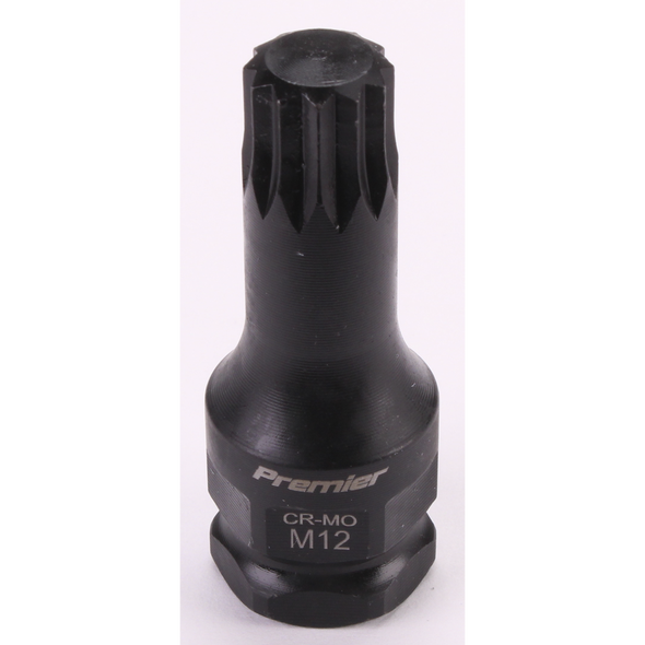 Sealey 3/8"Dr Impact Spline Socket Bit M12