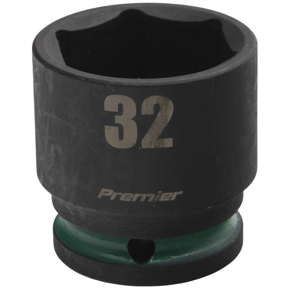 Sealey 1/2"Dr Impact Socket 32mm (Green Coded Ring)