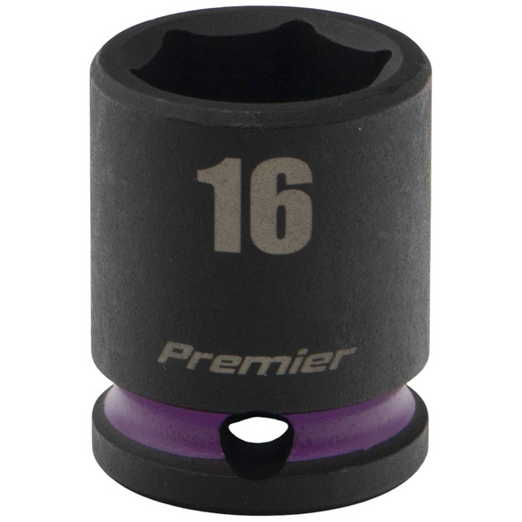 Sealey 3/8"Dr Impact Socket 16mm (Violet Coded Ring)