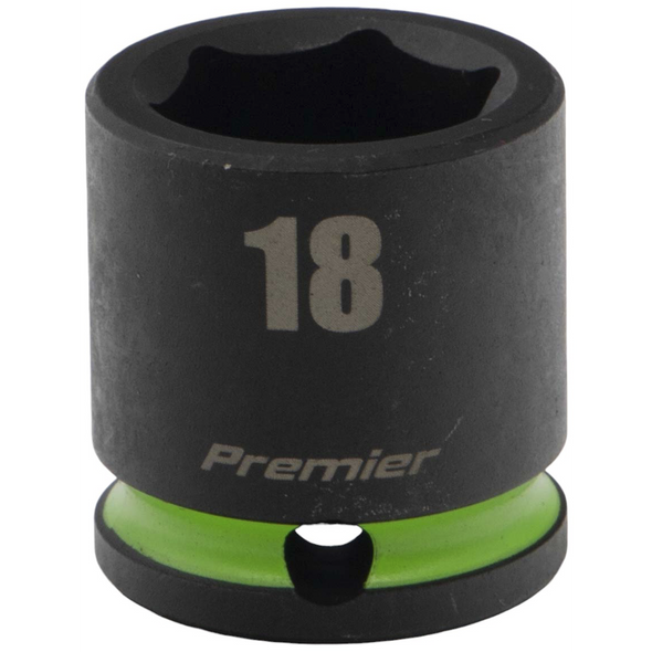 Sealey 3/8"Dr Impact Socket 18mm (Green Coded Ring)