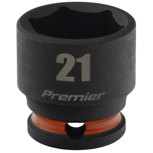 Sealey 3/8"Dr Impact Socket 21mm (Orange Coded Ring)