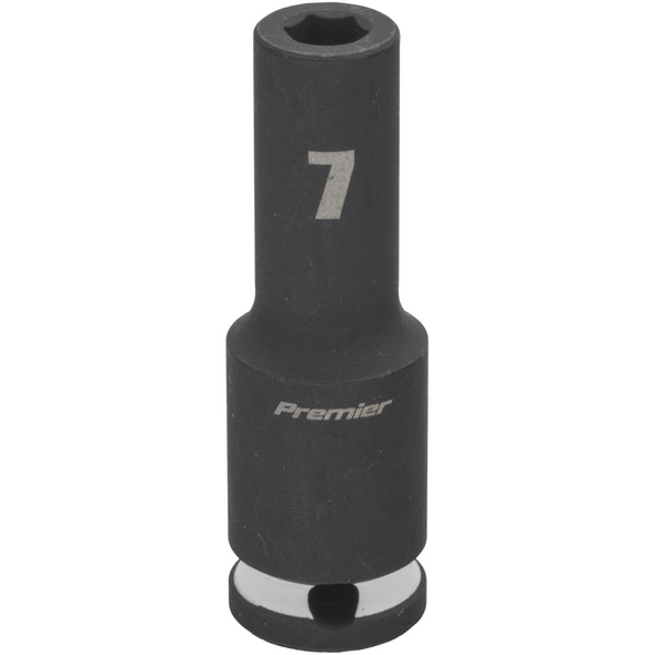 Sealey 3/8"Dr Deep Impact Socket 7mm (White Coded Ring)