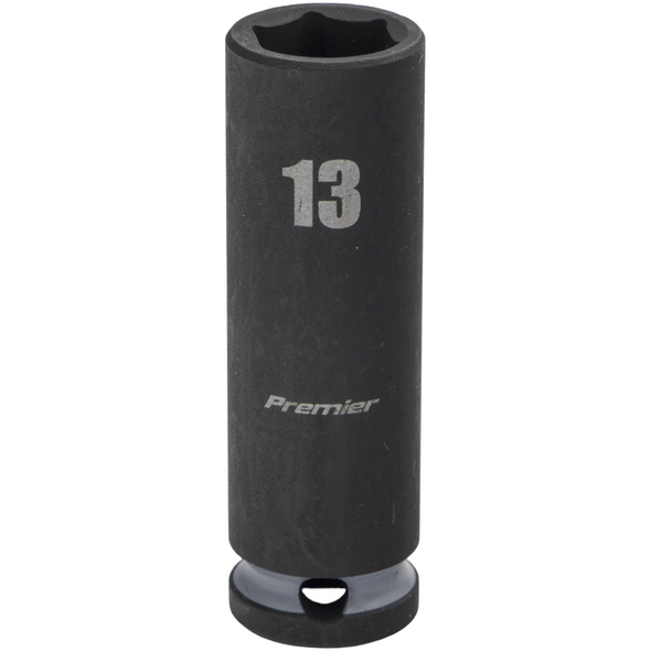Sealey 3/8"Dr Deep Impact Socket 13mm (Cool Grey Coded Ring)