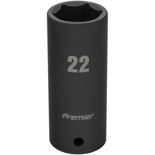 Sealey 1/2"Dr Deep Impact Socket 22mm