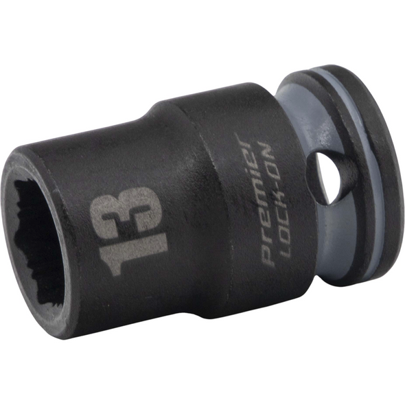 Sealey 1/2"Dr Lock-On Impact Socket 13mm (Grey Coded Ring)
