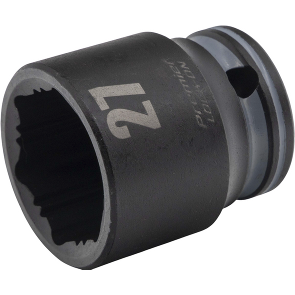 Sealey 1/2"Dr Lock-On Impact Socket 27mm (Grey Coded Ring)