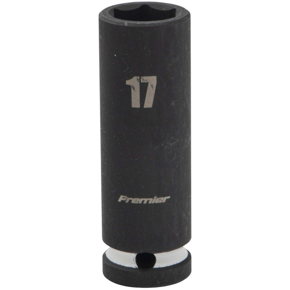 Sealey 1/2"Dr Deep Impact Socket 17mm (White Coded Ring)