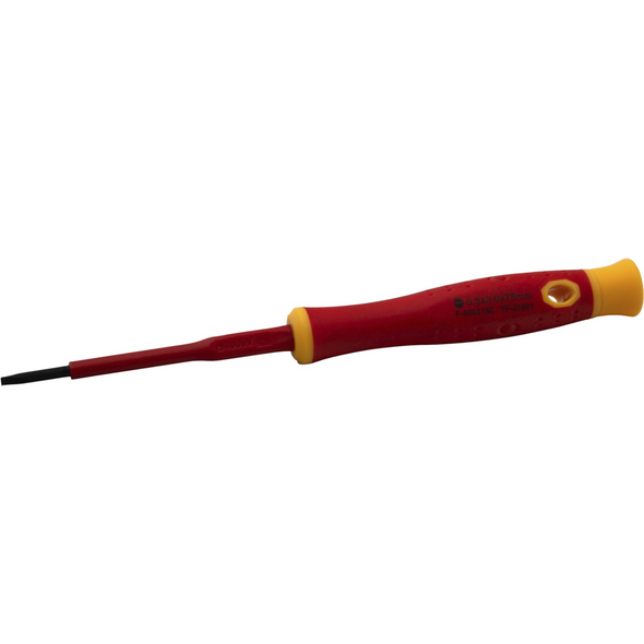Sealey VDE Precision Screwdriver Slotted 3.0 x 75mm