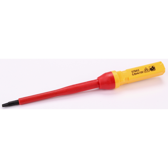 Sealey VDE Screwdriver Slotted 4x100mm
