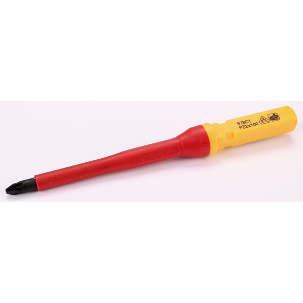 Sealey VDE Screwdriver Pozi PZ2x100mm