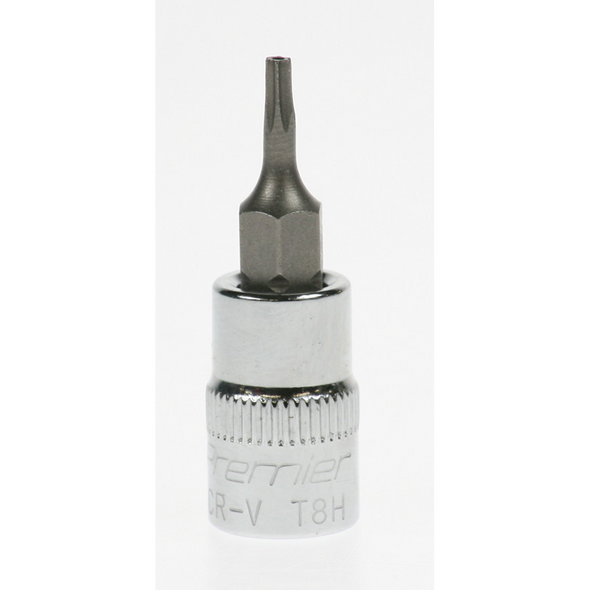 Sealey Trx-star bit socket 1/4"dr t8h (security)