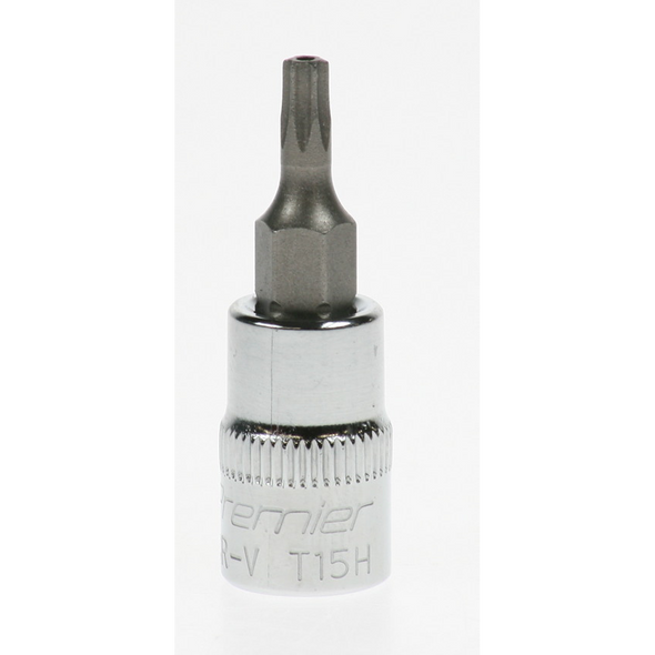Sealey Trx-star bit socket 1/4"dr t15h (security)