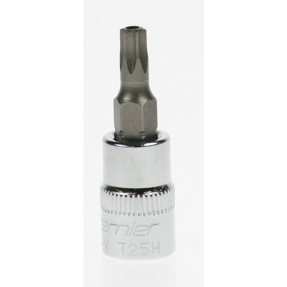 Sealey Trx-star bit socket 1/4"dr t25h (security)
