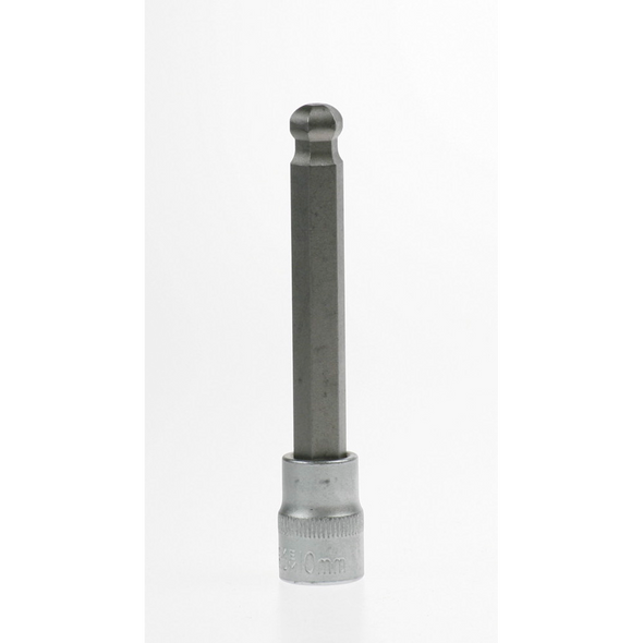 Sealey Hex socket bit,ball end 10mm 100mm long 3/8"dr