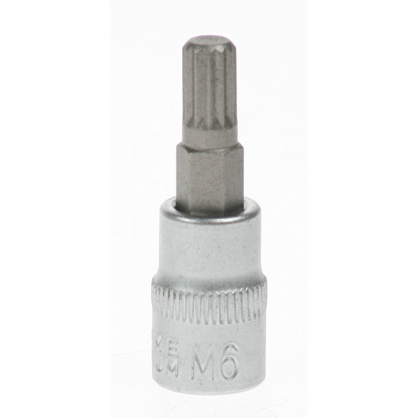 Sealey 1/4"dr spline socket bit 6x37mm