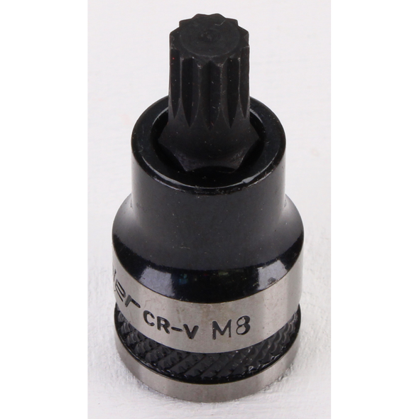 Sealey Spline Socket Bit 3/8"Sq Drive M8 (Black Series)