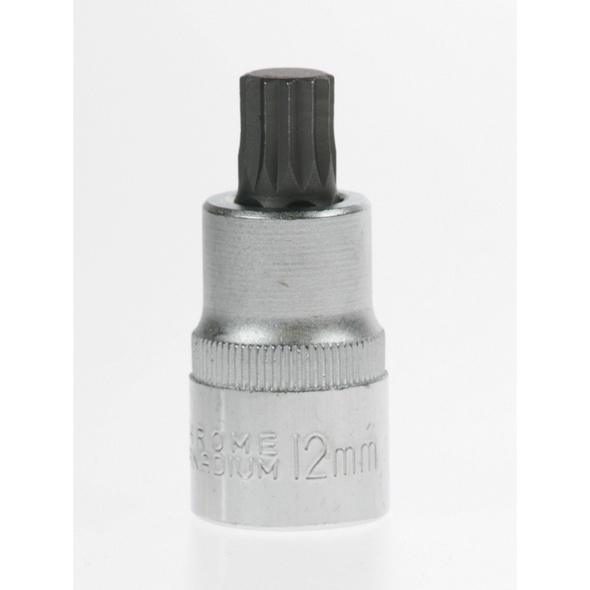 Sealey Spline socket bit 1/2"dr. 12mm (55mm long)