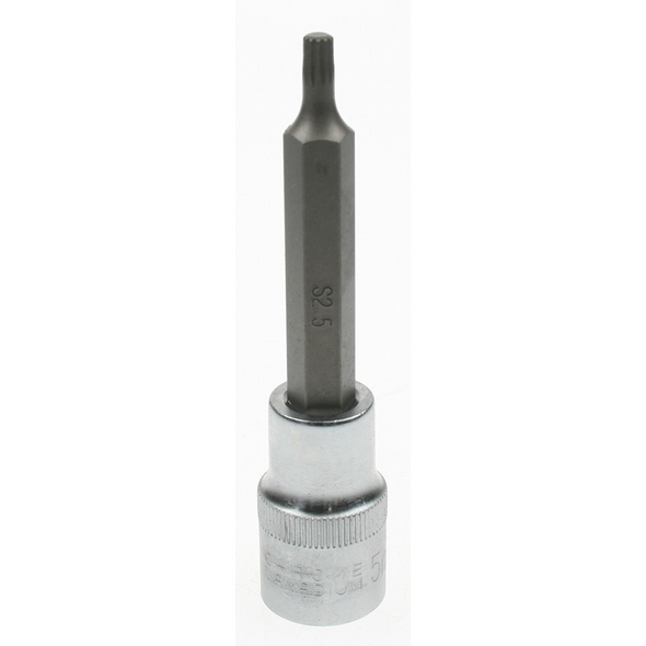 Sealey Spline socket bit 1/2"dr. 5mm (100mm long)