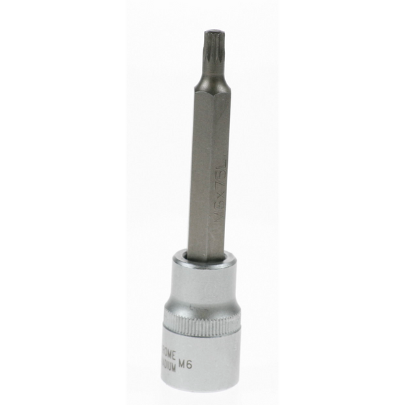 Sealey Spline socket bit 1/2"dr. 6mm (100mm long)(so)
