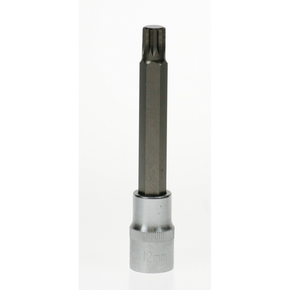 Sealey Spline socket bit 1/2"dr. 12mm (120mm long)