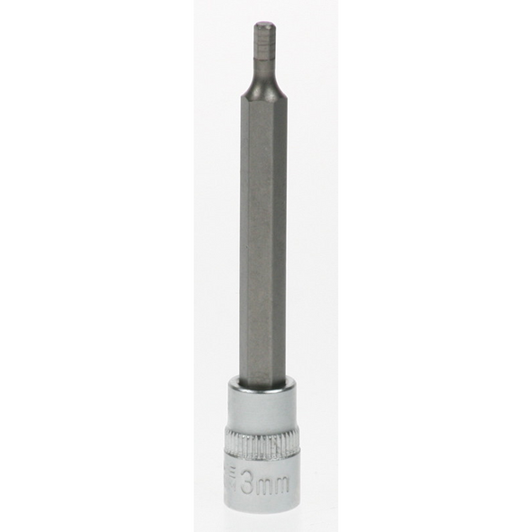 Sealey Hex bit socket 1/4"dr 3mm hex 75mml